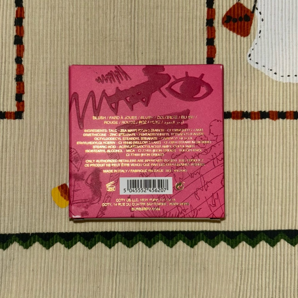 Burberry doodle palette - Bright Pink